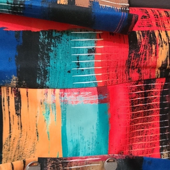 VTG Impulse California Womens Blazer Jacket Coloful Stretch Buttons Sz XL EUC - Picture 5 of 10